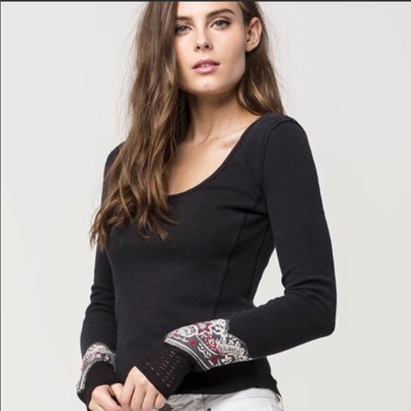 Free People Tops - Free People We the Free Bandana Cuff Thermal